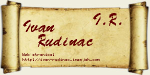 Ivan Rudinac vizit kartica